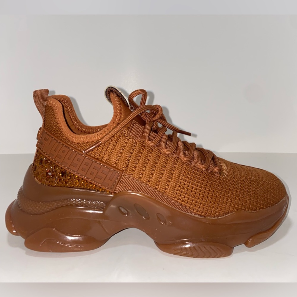 NWT. Steve Madden Maxima Lace Up Sneakers Chunky Platform Brown Multi 6.5M - Picture 6 of 10